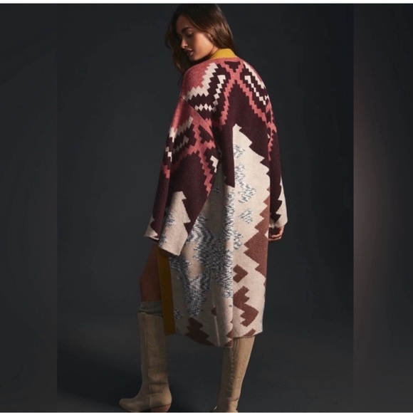 Anthropologie Chevron Knit Duster. Worn 1x. Like new - Picture 3 of 11